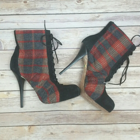 L.A.M.B. Shoes - L.A.M.B Lace Up Stiletto Bootie